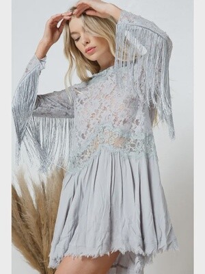 Boho Lace Tunic Dress