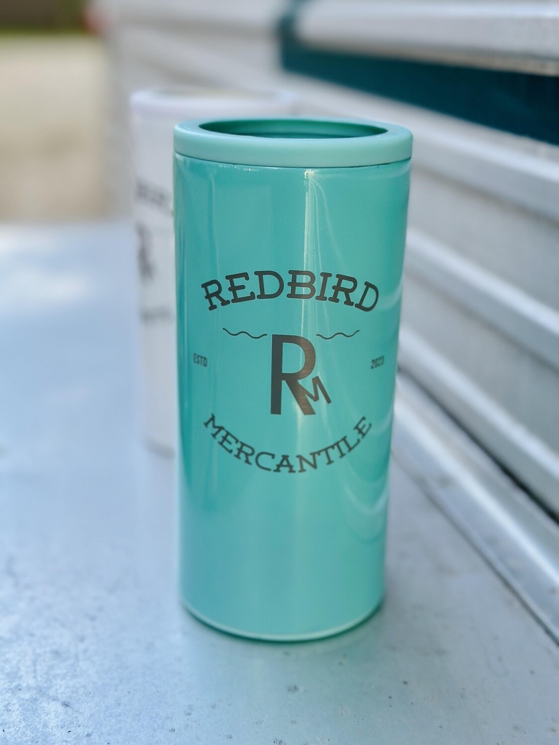RM Skinny Can Cooler, Size: 12oz, Colour: Aqua/Blue