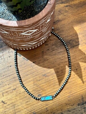 Turquoise Bar Choker