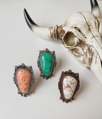 Oversized Western Navajo Statement Ring