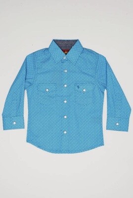 Print Long Sleeve Snap Shirts
