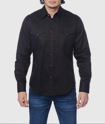 Western Solid Twill Long Sleeve