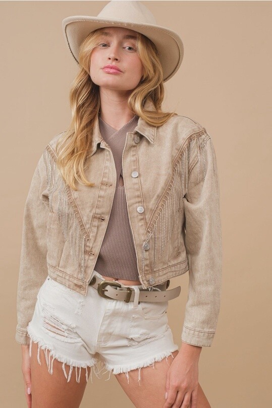 Rhinestone Fringe Jacket