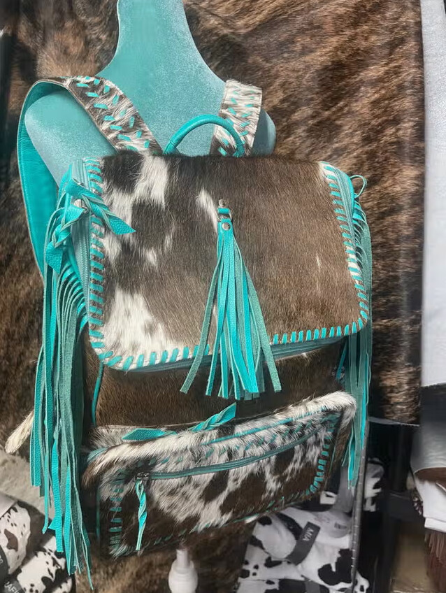 Turquoise Fringe Backpack
