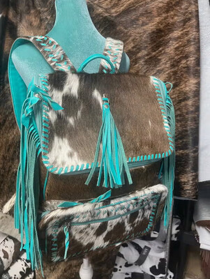 Turquoise Fringe Backpack