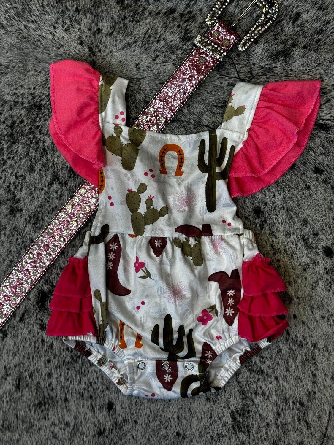 Cactus Boots Bubble Romper
