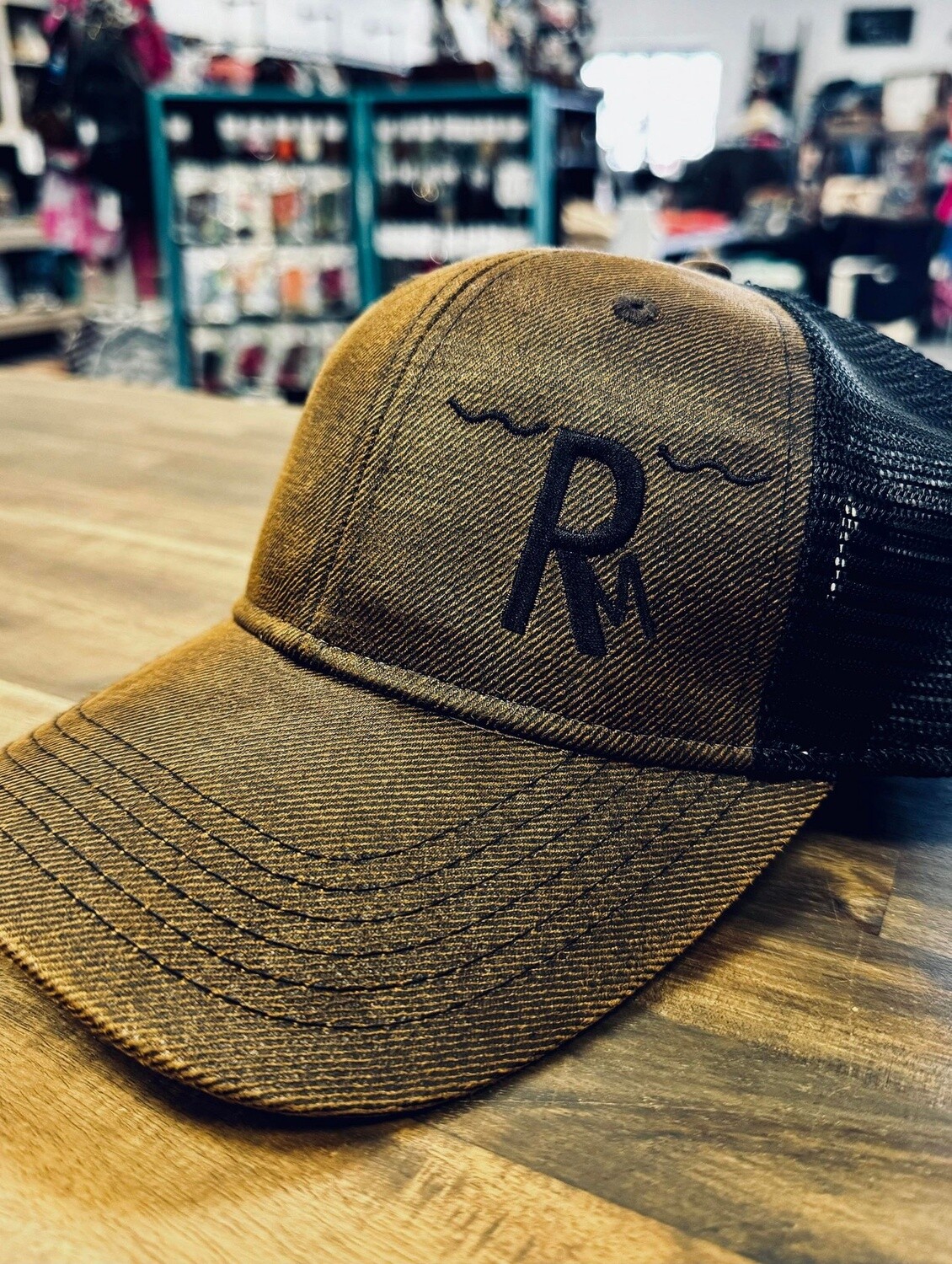 RM Waxy Trucker Cap, Colour: Dark Brown