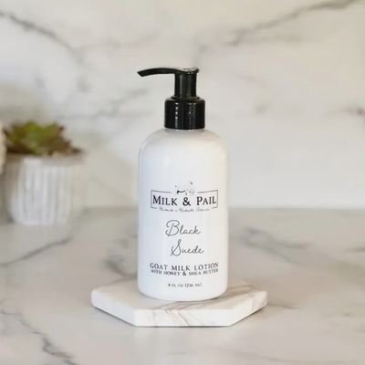Black Suede Goat Milk Lotion 8oz