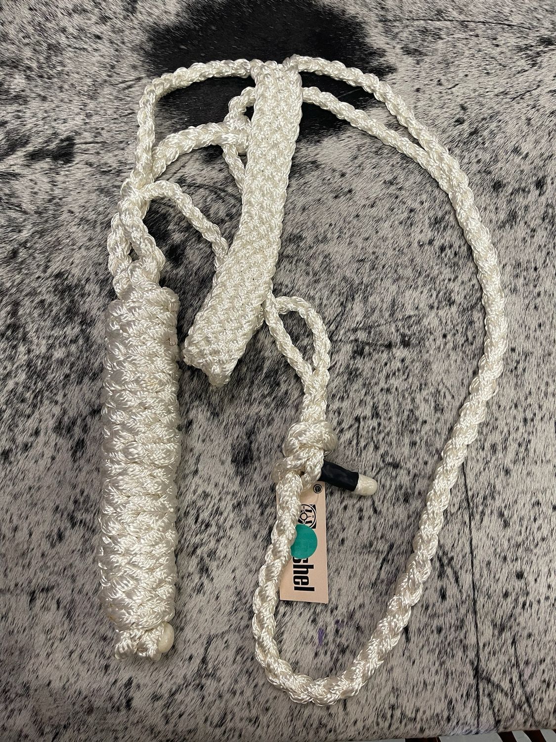 Flat Braided Halter &amp; Leadrope, Options: White