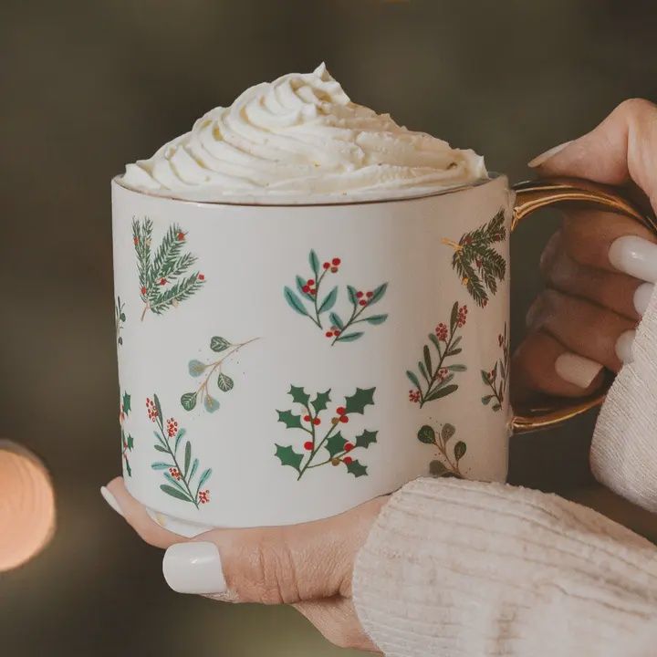 Christmas Mug, Options: Greenery
