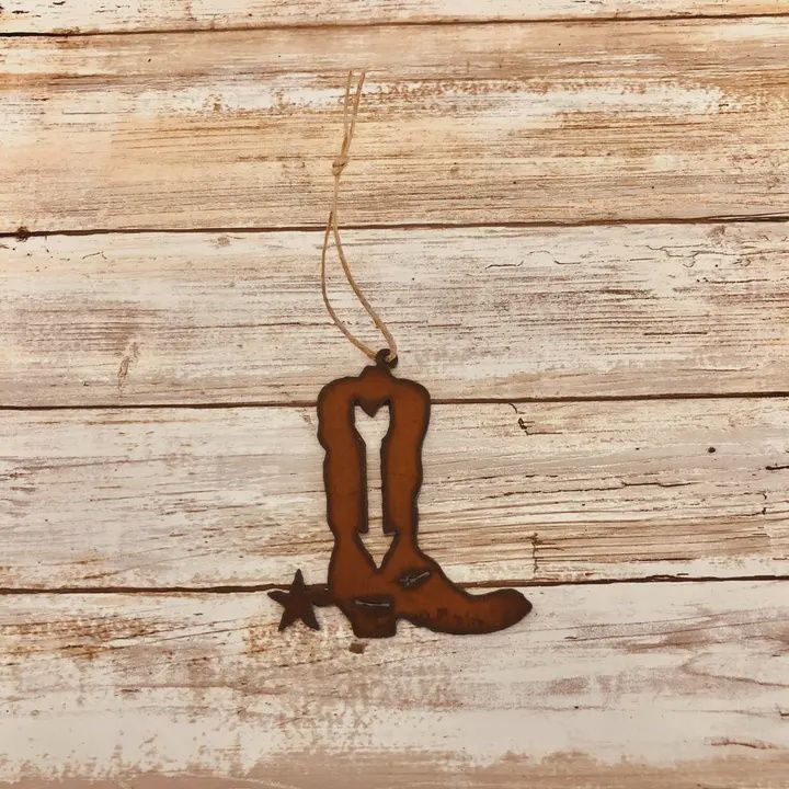 Metal Christmas Ornament, Options: Boot