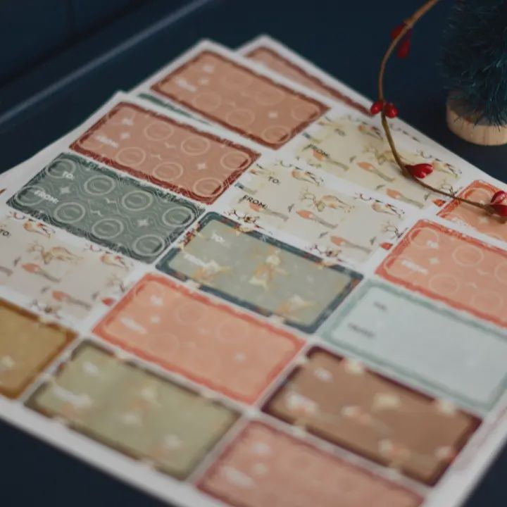Christmas Gift Sticker Sheet