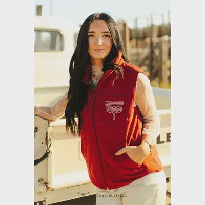 Wine Puffer Vest