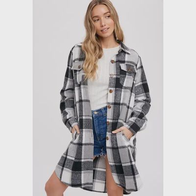 Flannel Longline Shacket