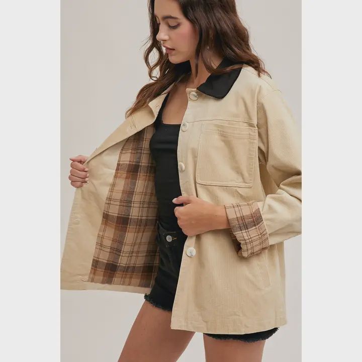 Corduroy Button Down Barn Coat