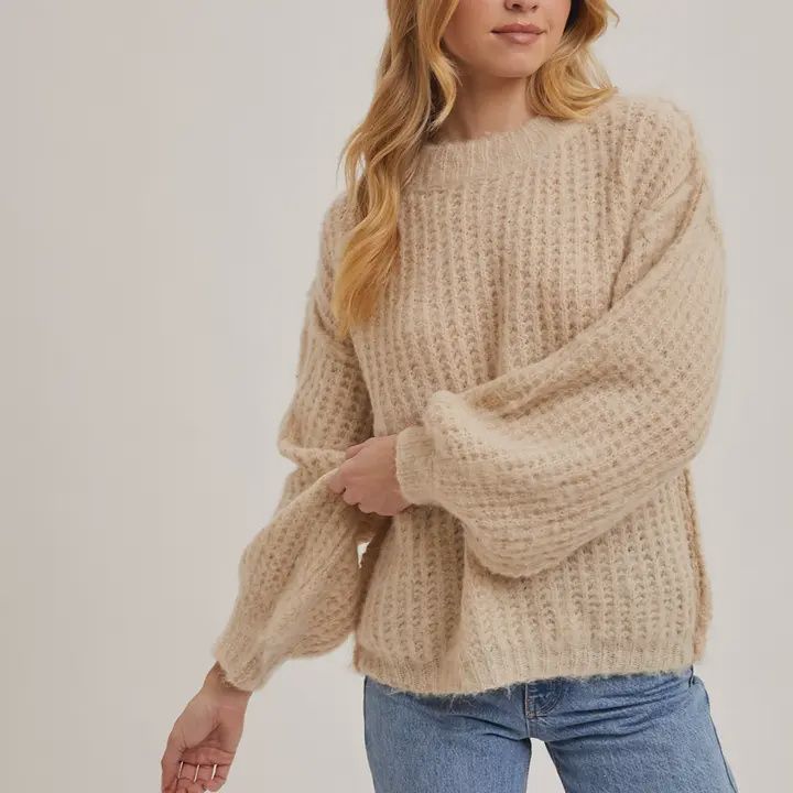 Oversized Waffle Knit Sweater