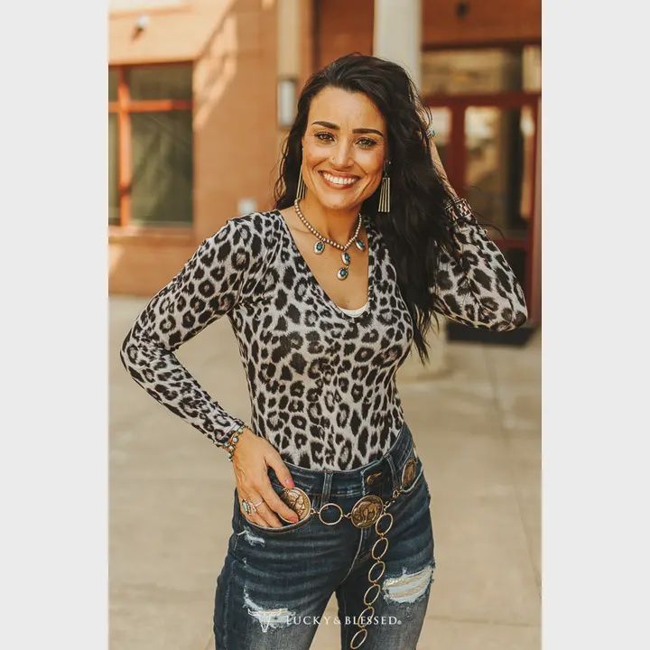 Black Leopard Bodysuit