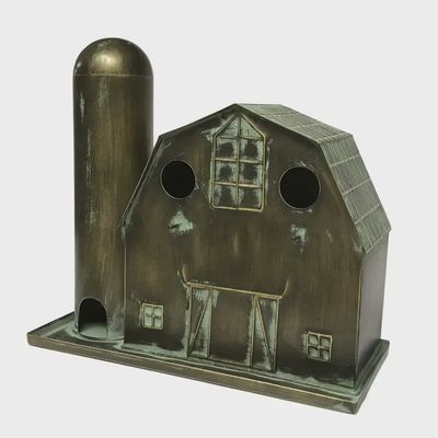 Metal Barn Silo Birdhouse