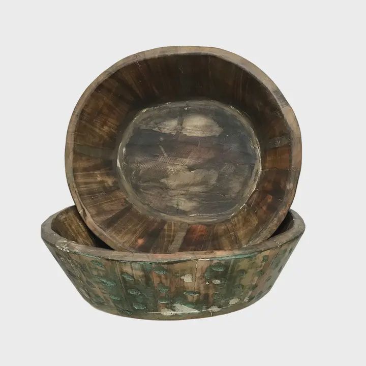 Reclaimed Eucalyptus Dough Bowl