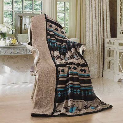 Southwestern Aztec Sherpa Throw