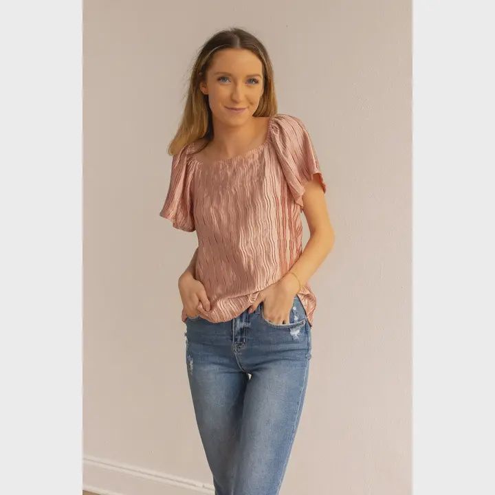 Rose Gold Silk Top