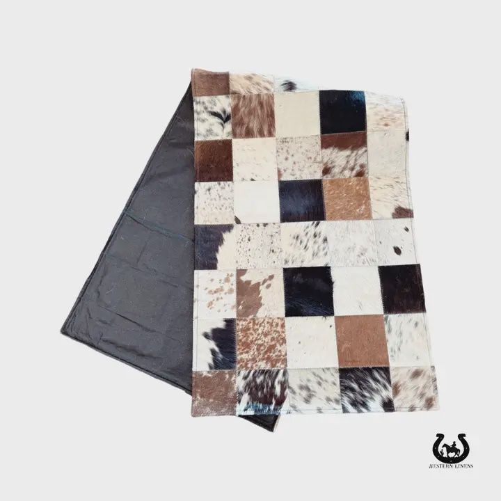 Patchwork Cowhide Table Runner