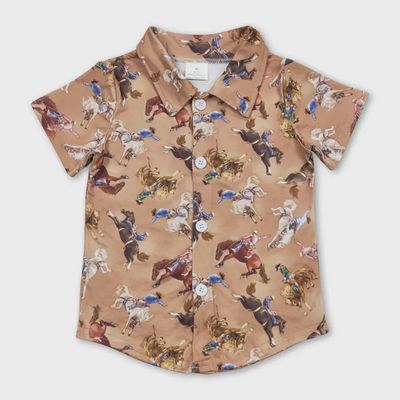Rodeo Boys Western Button Down Shirt