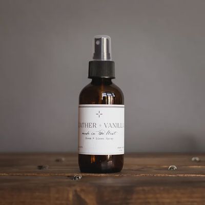 Leather + Vanilla Room + Linen Spray 4oz