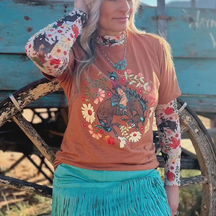 Somewhere South Bronc Tee