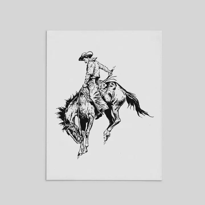 R. Rebellion Letterpress 8x10 Print, Options: Cowboy No. 1