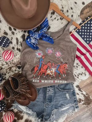 Red White &amp; Rodeo Tank