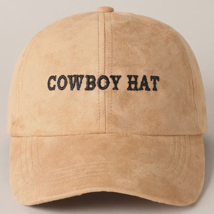 Cowboy Hat - Suede Baseball Hat