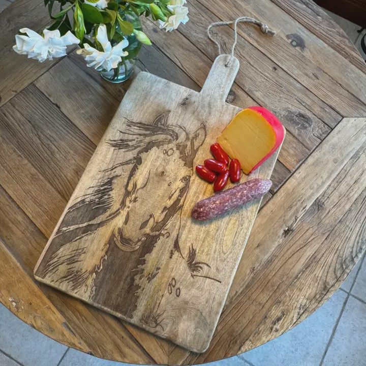 Horse Branding Iron Cutting Board