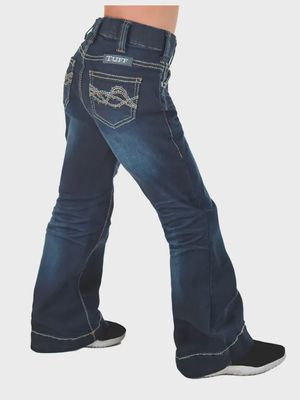 Girls Pull-On Dark Denim Trouser