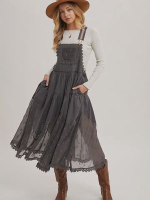 Lace Embroidered Tulle Maxi