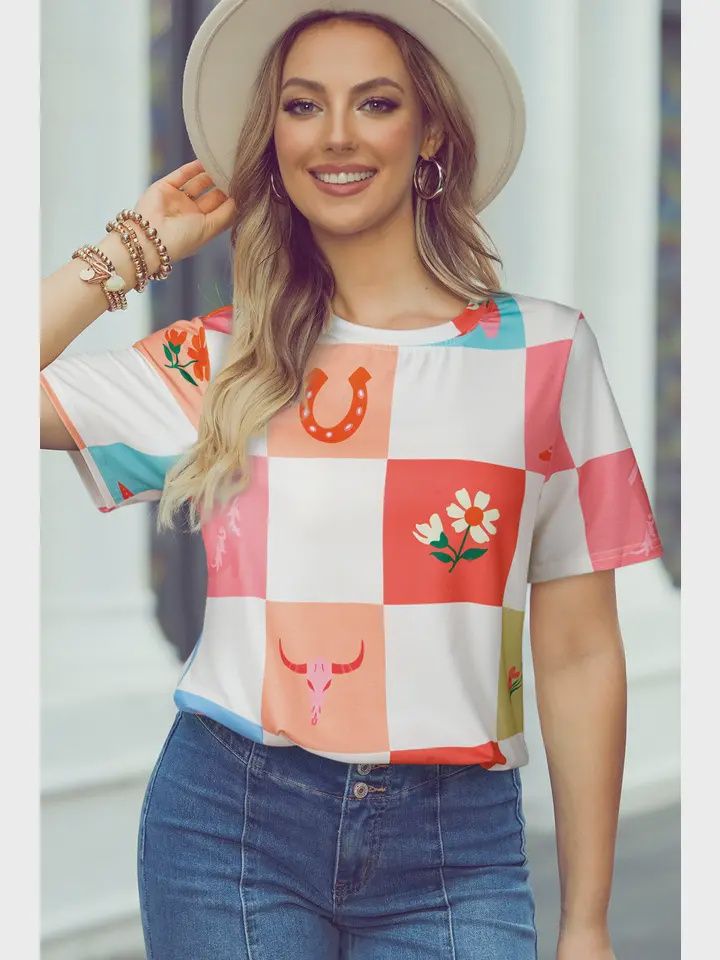 Western Checker Crewneck