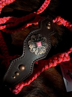 Bronc Halter w/Lead - Pink