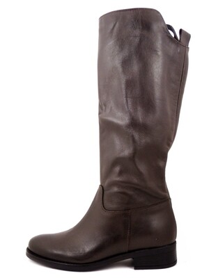 Stivali Donna al ginocchio in Pelle Marrone Scuro, Tacco Basso 3 cm, Made in Italy 2305 Stivali Donna al ginocchio in Pelle Marrone Scuro, Tacco Basso 3 cm, Made in Italy 2305