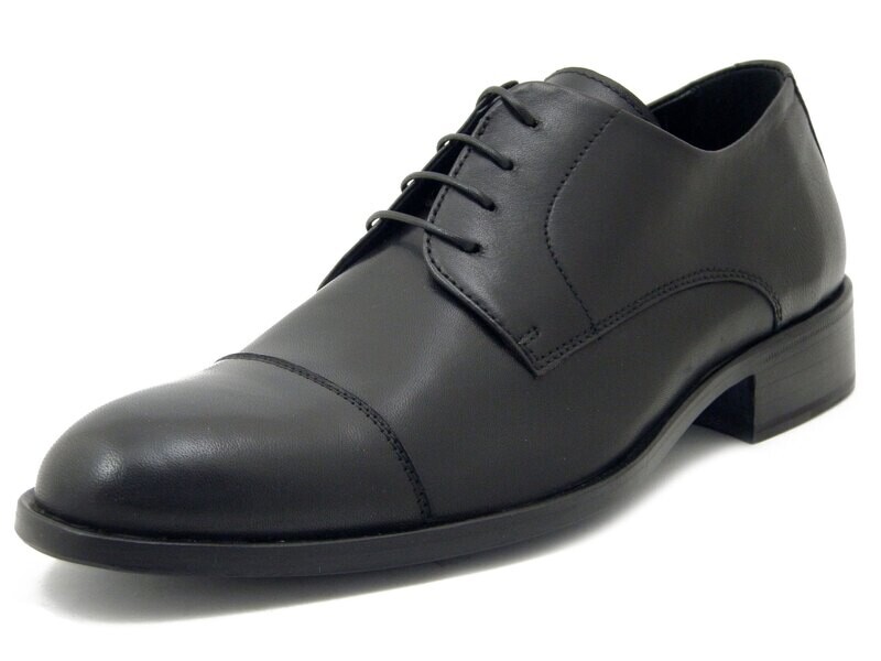 Osvaldo Pericoli, Scarpa Uomo Elegante modello Derby in Pelle Nappa Nero, 1314 Osvaldo Pericoli, Scarpa Uomo Elegante modello Derby in Pelle Nappa Nero, 1314