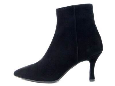 Osvaldo Pericoli, Stivaletti Tronchetto Donna in Pelle Camoscio Nero, Tacco Alto 8 cm, Made in Italy, 22813