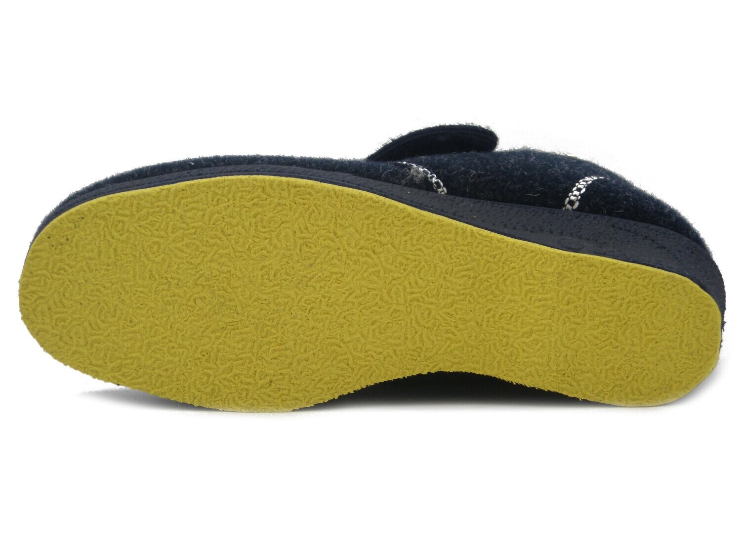 Pantofole In Lana Blu EMANUELA – Mocassini Invernali Da Donna, Suola Piatta, Modello 531