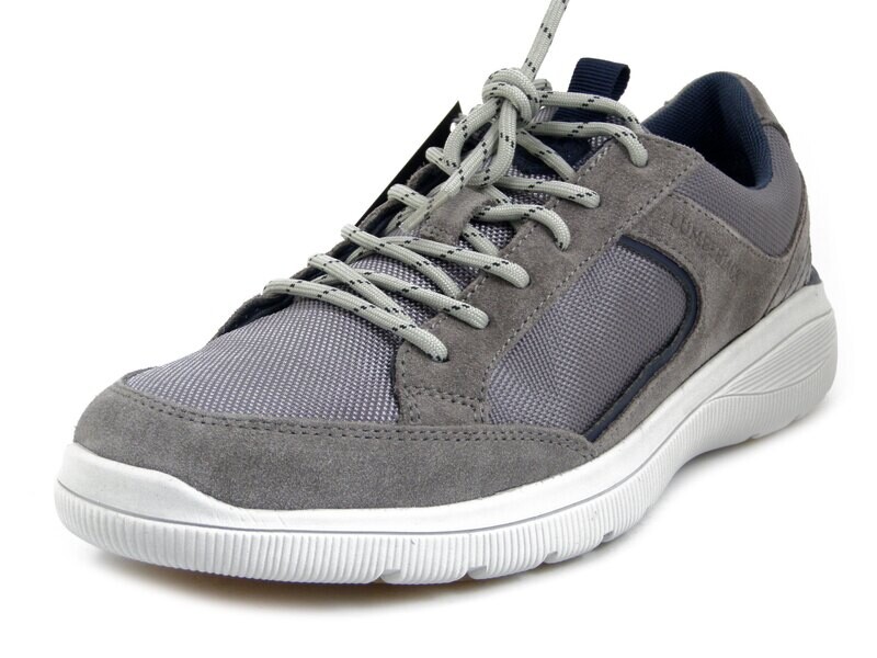 Lumberjack, Scarpe Uomo Sportive Sneaker in Camoscio e Tessuto Grigio, Plantare Estraibile, SM6912 Lumberjack, Scarpe Uomo Sportive Sneaker in Camoscio e Tessuto Grigio, Plantare Estraibile, SM6912