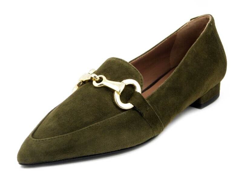 Osvaldo Pericoli, Mocassini Donna Eleganti in Pelle Camoscio Verde, Tacco Basso 2 cm, 10MIL Osvaldo Pericoli, Mocassini Donna Eleganti in Pelle Camoscio Verde, Tacco Basso 2 cm, 10MIL