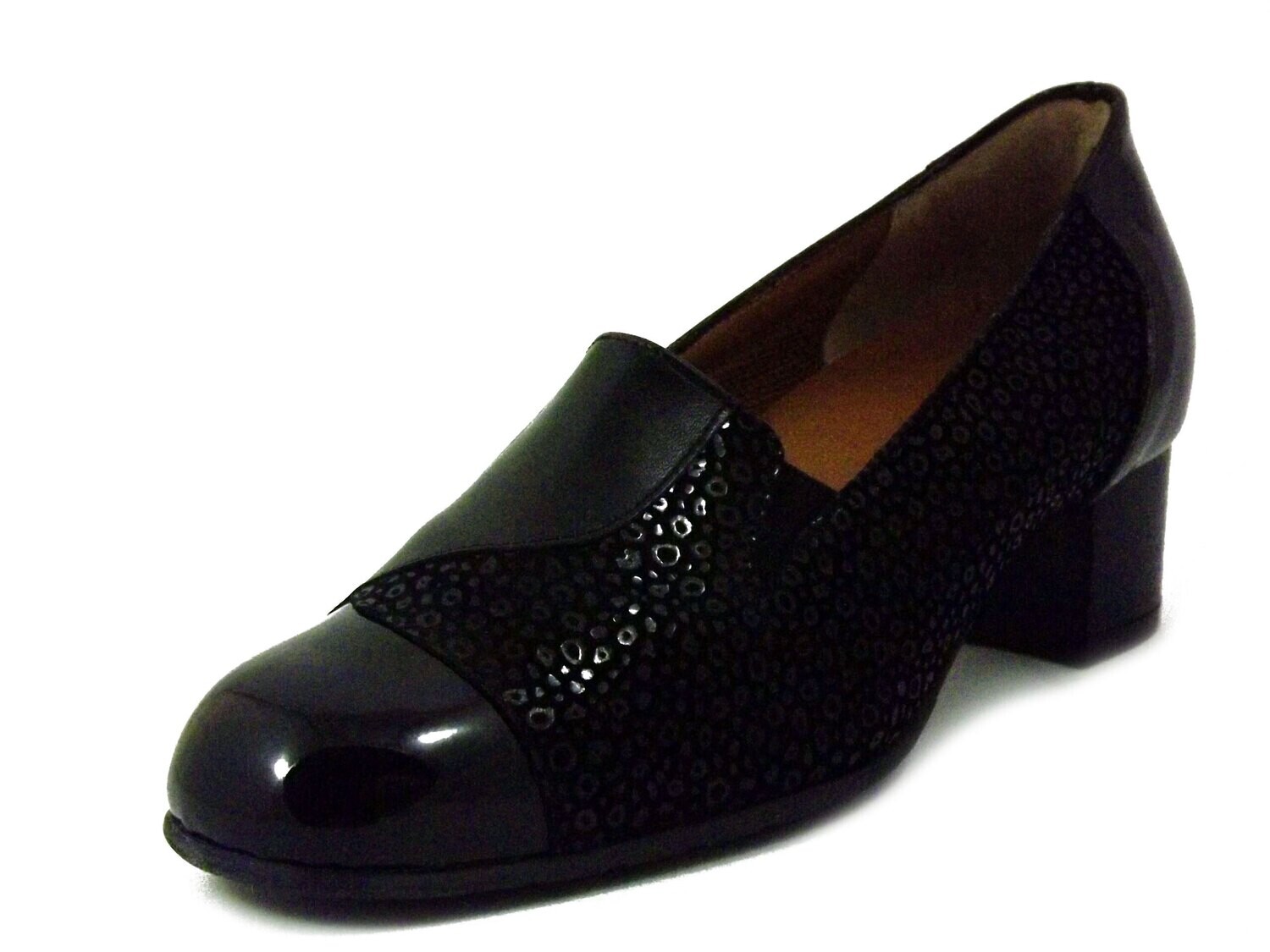 Osvaldo Pericoli, Scarpe Donna Mocassini Comfort in Pelle Nero, Tacco Basso, Plantare Estraibile