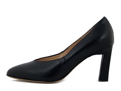Osvaldo Pericoli, Scarpe Donna DecolletÃ¨ in Pelle Nappa Nero, Tacco Medio 7 cm, Pianta Comoda, Made in Italy 1324NE