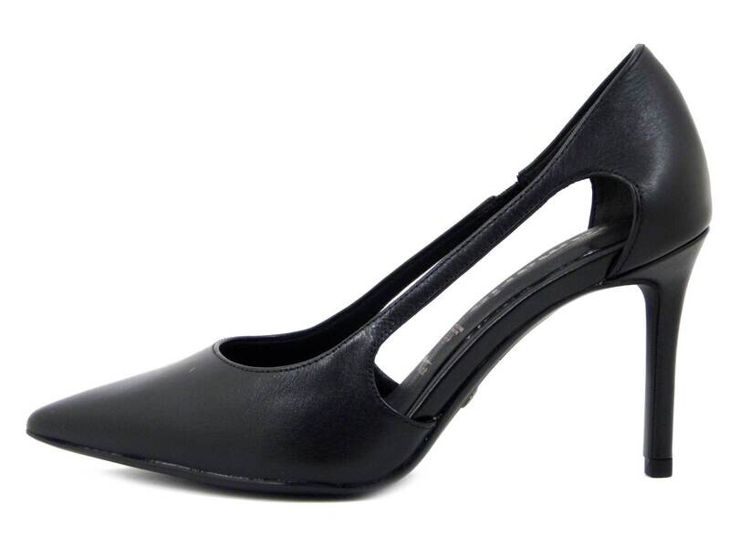 Scarpe Donna Decolletè in Pelle Nero, Tacco Alto 10 cm, TAMARIS, 22429 Scarpe Donna Decolletè in Pelle Nero, Tacco Alto 10 cm, TAMARIS, 22429