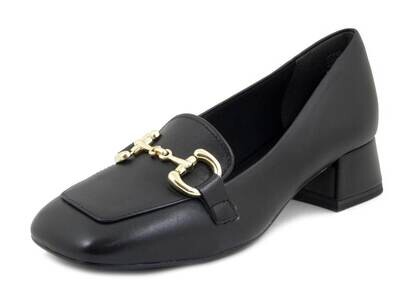 Mocassini Donna in Pelle Nero, Tacco Basso 4 cm, TAMARIS, 24303