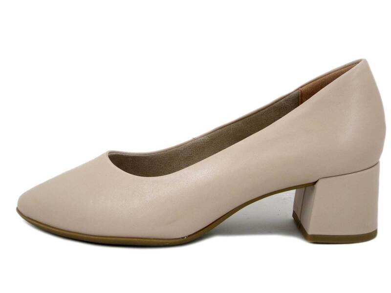 TAMARIS COMFORT, Scarpe Donna Decolletè in Pelle Rosa Nude, Tacco Basso, Plantare Estraibile, 82300 TAMARIS COMFORT, Scarpe Donna Decolletè in Pelle Rosa Nude, Tacco Basso, Plantare Estraibile, 82300