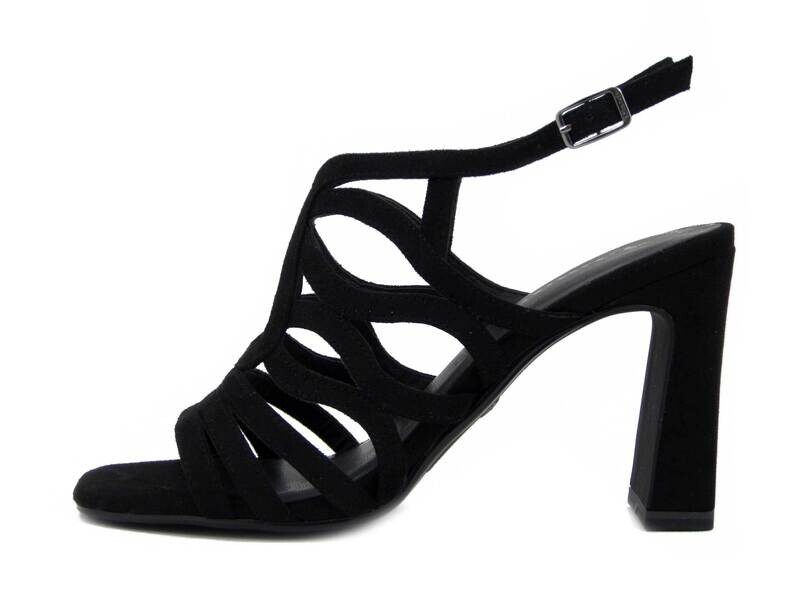 Sandali Donna Eleganti Vegan in Tessuto Nero, Tacco Alto 9 cm, Tamaris 28391 Sandali Donna Eleganti Vegan in Tessuto Nero, Tacco Alto 9 cm, Tamaris 28391