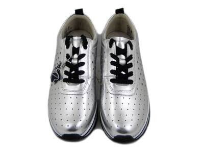 Sneakers Donna in Pelle Argento, Plantare Estraibile, CAPRICE 23709 Sneakers Donna in Pelle Argento, Plantare Estraibile, CAPRICE 23709